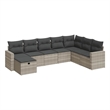 vidaXL 8 Piece Poly Rattan Sofa Set in Gray