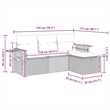 vidaXL 4 Piece Steel Small Sofa Set in Black