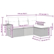 vidaXL 4 Piece Poly Rattan Sofa Set in Beige