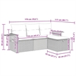vidaXL 4 Piece Steel Sofa Set in Gray/Beige