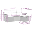 vidaXL 4 Piece Poly Rattan Small Sofa Set in Gray