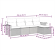 vidaXL 5 Piece Poly Rattan Sofa Set w/ Removable Covers in Black