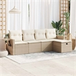vidaXL Steel Sofa Set in Beige