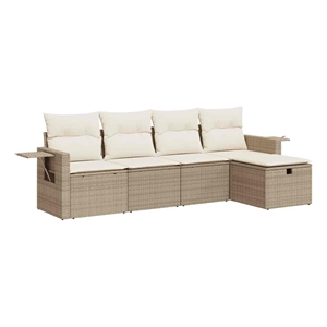 vidaXL Steel Sofa Set in Beige