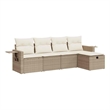 vidaXL Steel Sofa Set in Beige