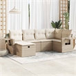 vidaXL 6 Piece Large Sofa Set in White/Cream/Beige