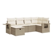 vidaXL 6 Piece Large Sofa Set in White/Cream/Beige