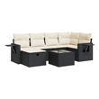 vidaXL 7 Piece Sofa Set in Black/White/Cream