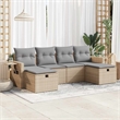 vidaXL 6 Piece Sofa Set in Gray/Beige