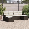 vidaXL 6 Piece Large Sofa Set in Brown