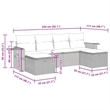 vidaXL 6 Piece Large Sofa Set in Brown