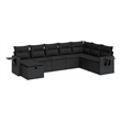 vidaXL 8 Piece Steel Sofa Set in Black