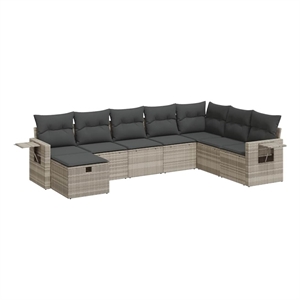 vidaXL 8 Piece Sofa Set in Gray