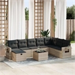 vidaXL 9 Piece Steel Sofa Set in Gray