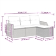 vidaXL 4 Piece Poly Rattan Sofa Set in Black