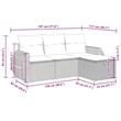 vidaXL 4 Piece Poly Rattan Medium Sofa Set in Black