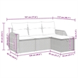 vidaXL 4 Piece Steel Sofa Set in Beige