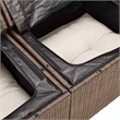vidaXL 6 Piece Poly Rattan Sofa Set in Brown