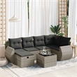 vidaXL 7 Piece Steel Sofa Set in Gray