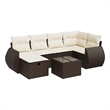 vidaXL 7 Piece Poly Rattan Patio Sofa Set