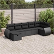 vidaXL 7 Piece Sofa Set in Black