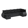 vidaXL 7 Piece Sofa Set in Black