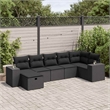 vidaXL 7 Piece Sofa Set in Black