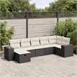 vidaXL 7 Piece Large Sofa Set in Black