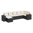 vidaXL 7 Piece Large Sofa Set in Black
