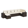 vidaXL 7 Piece Sofa Set in Brown