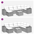 vidaXL 8 Piece Sofa Set in Black/White/Cream