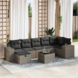 vidaXL 8 Piece Poly Rattan Sofa Set in Gray