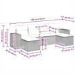 vidaXL 6 Piece Steel Sofa Set in Gray
