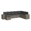 vidaXL 8 Piece Steel Sofa Set in Gray