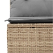 vidaXL 9 Piece Poly Rattan Sofa Set in Gray/Beige