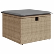 vidaXL 9 Piece Poly Rattan Sofa Set in Gray/Beige