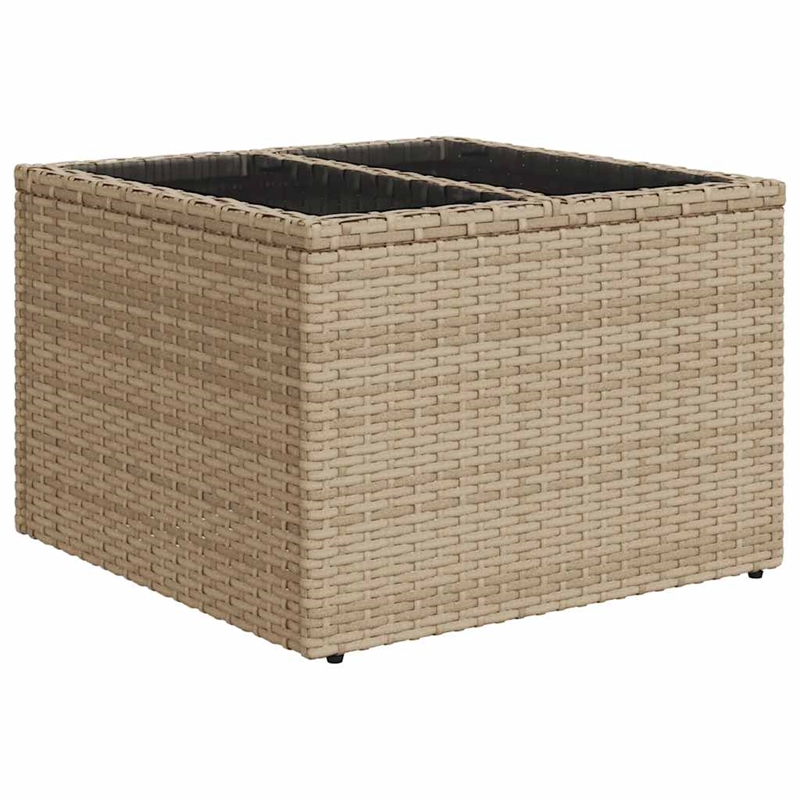 vidaXL 9 Piece Poly Rattan Sofa Set in Gray/Beige