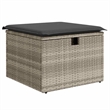 vidaXL Poly Rattan Large Sofa Set w/ Removable Covers in Gray