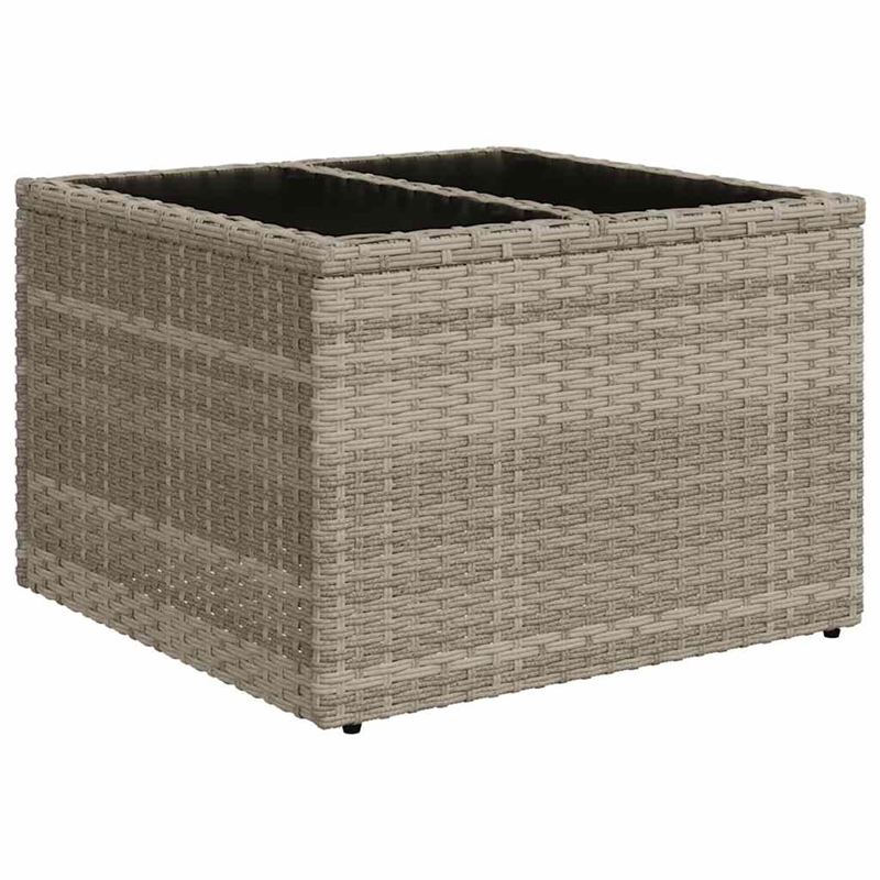 vidaXL Poly Rattan Large Sofa Set w/ Removable Covers in Gray