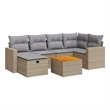 vidaXL 7 Piece Sofa Set in Beige