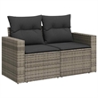 vidaXL 8 Piece Poly Rattan Sofa Set in Gray