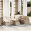 vidaXL 9 Piece Sofa Set in White/Cream/Beige