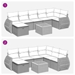vidaXL 8 Piece Poly Rattan Sofa Set in Black/White/Cream