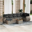 vidaXL 8 Piece Steel Sofa Set in Gray