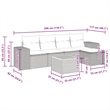 vidaXL 6 Piece Steel Sofa Set in Black