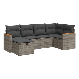 vidaXL Steel Medium Sofa Set in Gray