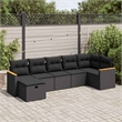 vidaXL 7 Piece Steel Sofa Set in Black