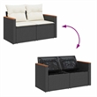 vidaXL 7 Piece Sofa Set in Black/White/Cream