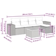 vidaXL Steel Large Sofa Set in Black