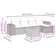 vidaXL 6 Piece Poly Rattan Large Sofa Set in Gray